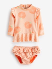 Orange Peach Sunsafe Swim 2 Piece Set (0mths-3yrs) - Image 7 of 9