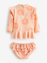 Orange Peach Sunsafe Swim 2 Piece Set (0mths-3yrs) - Image 8 of 9