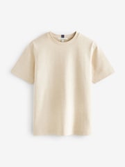 Oatmeal Cream Heavyweight Short Sleeve Crew Neck T-Shirt - Image 11 of 12