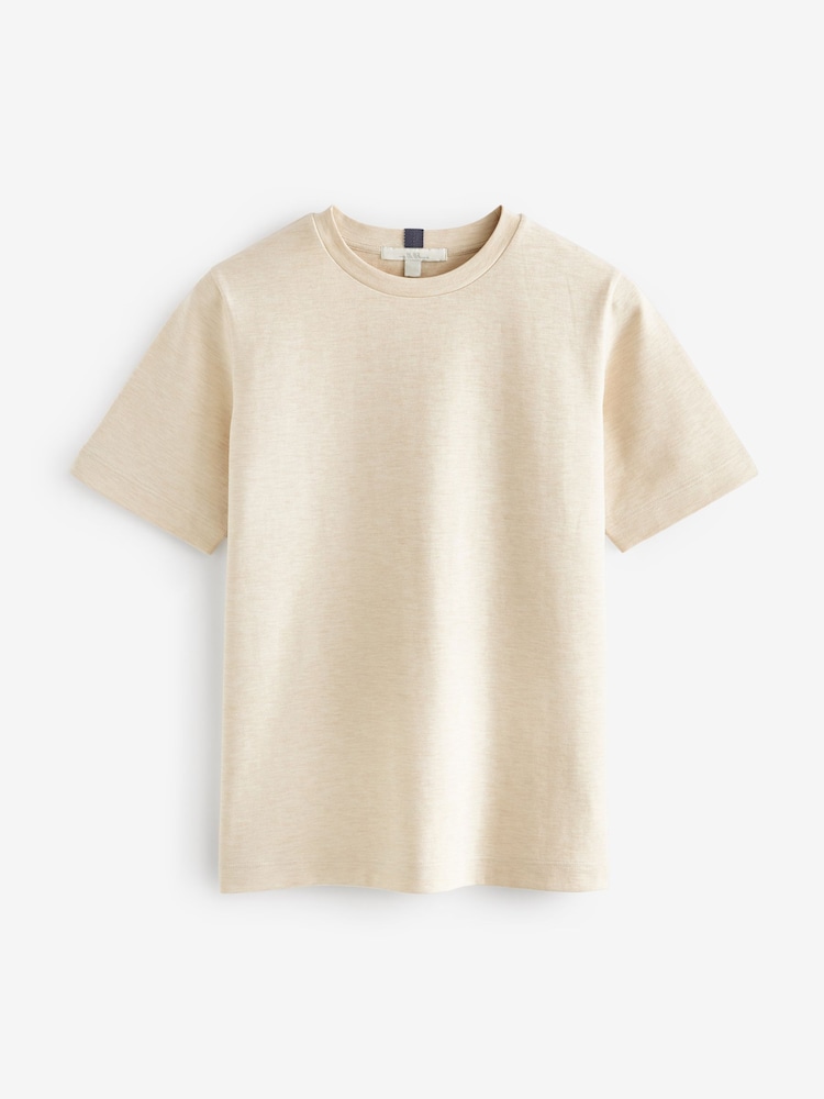 Crème d'avoine - T-shirt Manche courte Col ras du cou lourd - Image 5 of 6