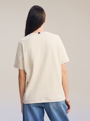 Oatmeal Cream Heavyweight Short Sleeve Crew Neck T-Shirt - Image 8 of 12