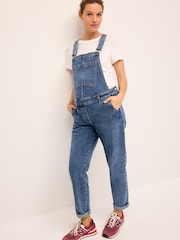 Mid Blue Maternity Denim Dungarees - Image 1 of 7