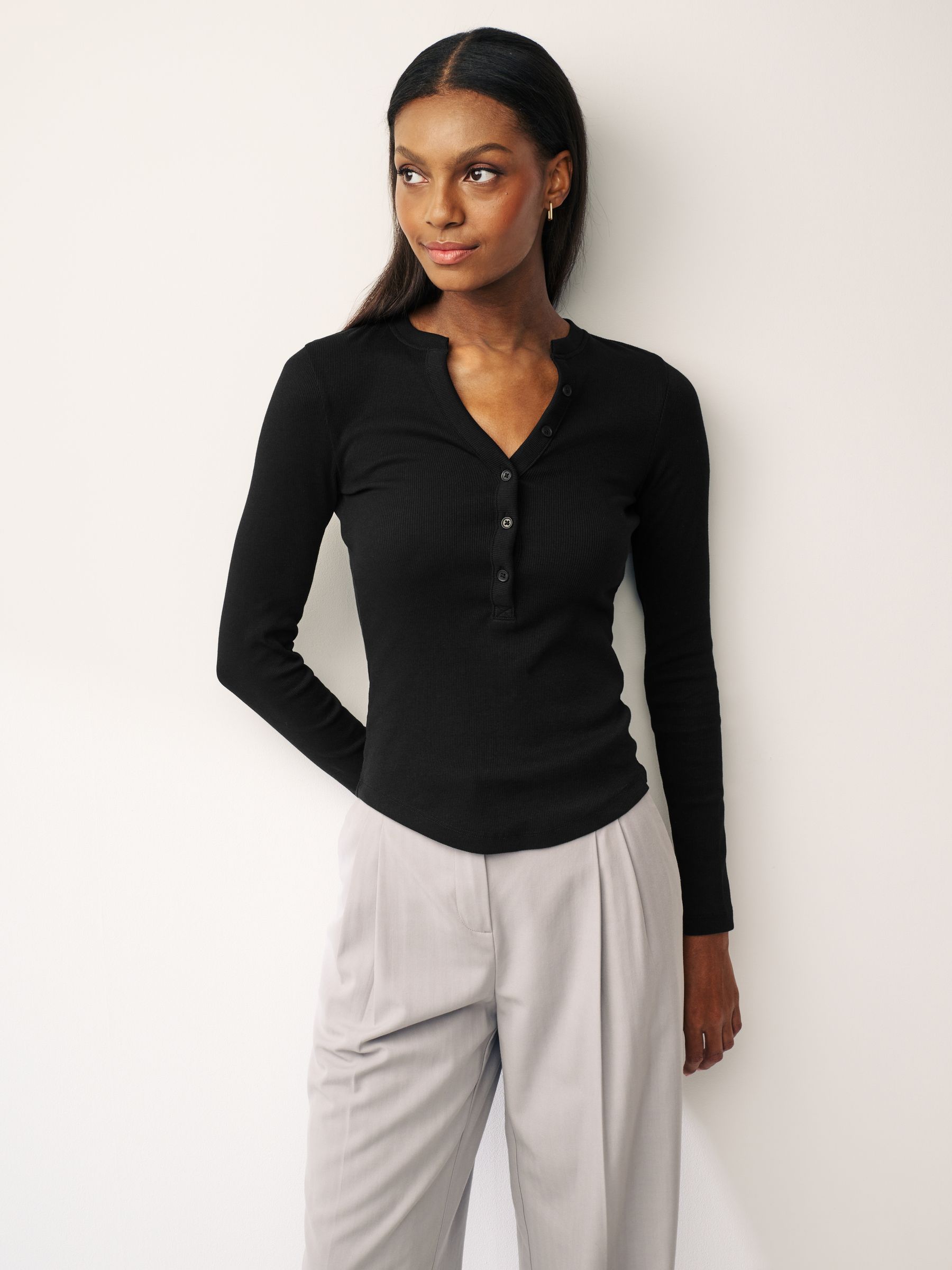 Topstype Womens Henley Tops Long Sleeve Shirts Casual Loose