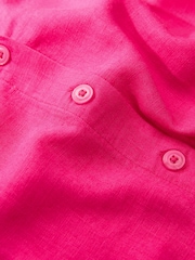 Pink Linen Blend Ruffle Sleeve Top - Image 6 of 6