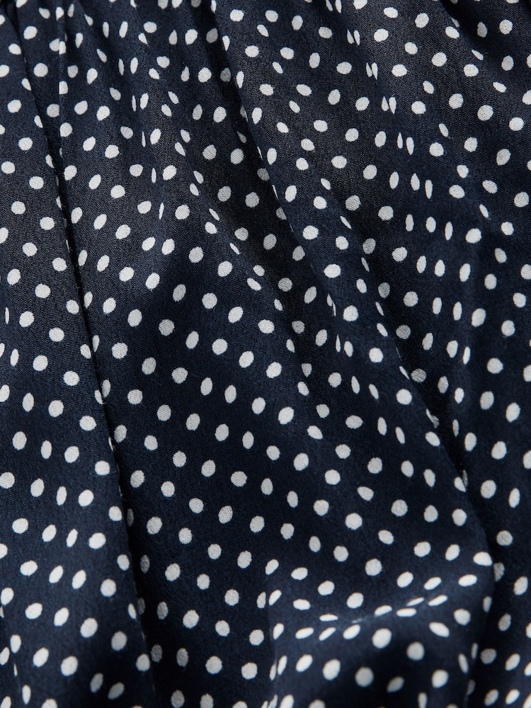 Marineblau gepunktet - Umstandsmode Kleid mit Flügelärmeln - Bild 7 von 7