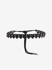 Black Suede Heart Tassle Belt - Image 3 of 4