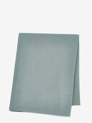 Sage Green Linen Look 100% Cotton Table Cloth - Image 4 of 4