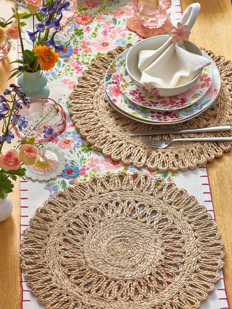 Set of 2 Natural Jute Woven Placemats - Image 1 of 3