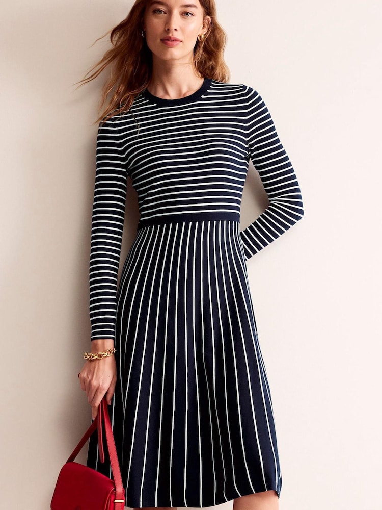 Boden Blue Maria Knitted Midi Dress - Image 2 of 6 Boden Blue Maria Knitted Midi Dress - Image 2 of 6