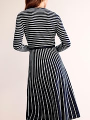 Boden Blue Maria Knitted Midi Dress - Image 3 of 6