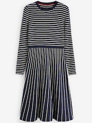 Boden Blue Maria Knitted Midi Dress - Image 6 of 6