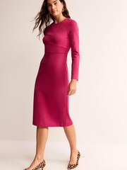 Boden Red Nadia Jersey Midi Dress - Image 4 of 6