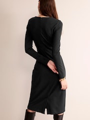 Boden Black Nadia Jersey Midi Dress - Image 2 of 5