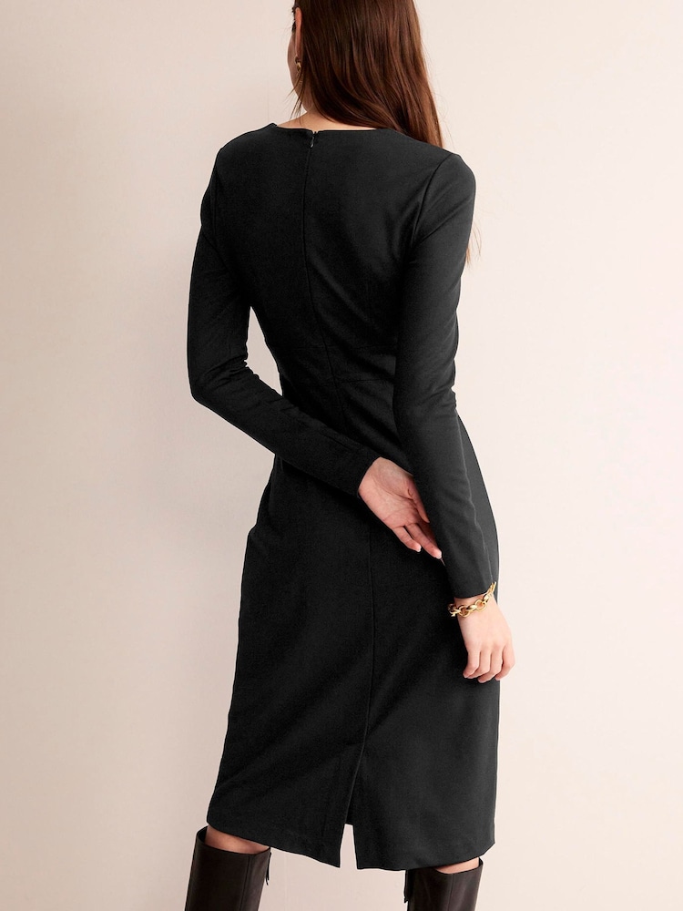 Boden Black Nadia Jersey Midi Dress - Image 2 of 5