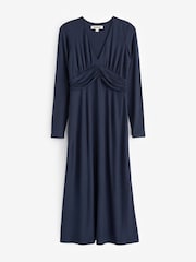 Boden Blue Empire Ruched Waist Dress - Image 5 of 5