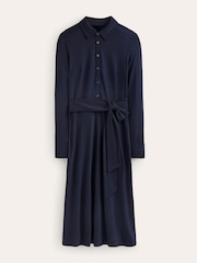Boden Blue Laura Jersey Midi Shirt Dress - Image 5 of 5
