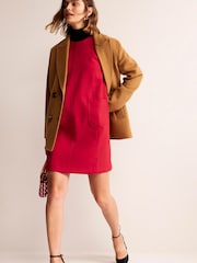 Boden Red Pocket Detail Mini Shift Dress - Image 3 of 6
