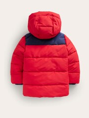 Boden Red Lined Padded Winter Coat - Image 2 of 4
