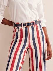 Boden Blue Classic Leather Belt - Image 3 of 3