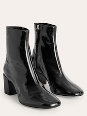 Boden Black Block Heels Leather Ankle Boots - Image 2 of 4