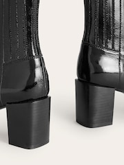 Boden Black Block Heels Leather Ankle Boots - Image 3 of 4
