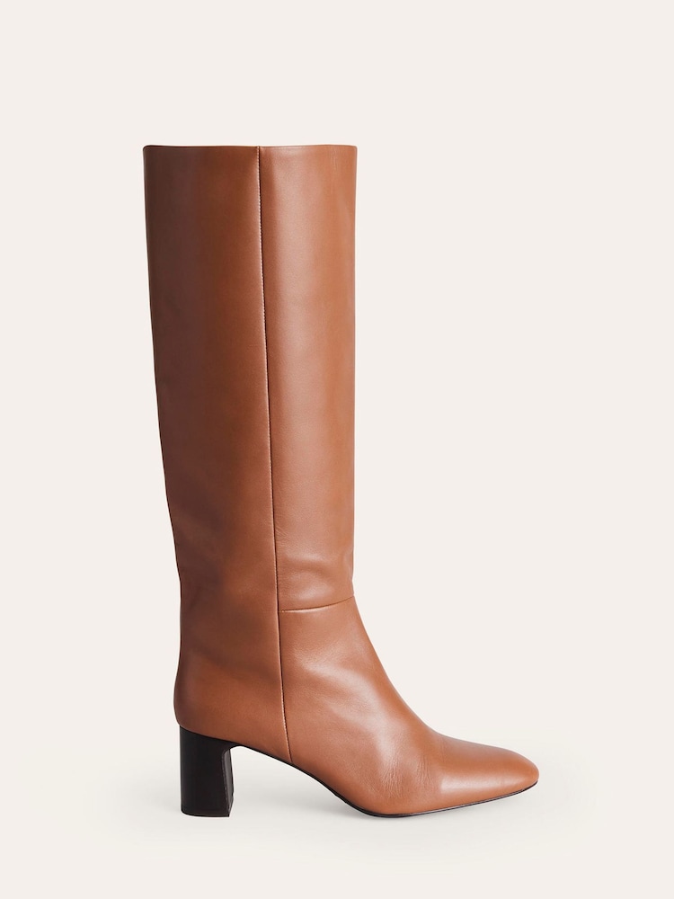 Boden Brown Erica Knee High Leather Boots - Image 2 of 5 Boden Brown Erica Knee High Leather Boots - Image 2 of 5
