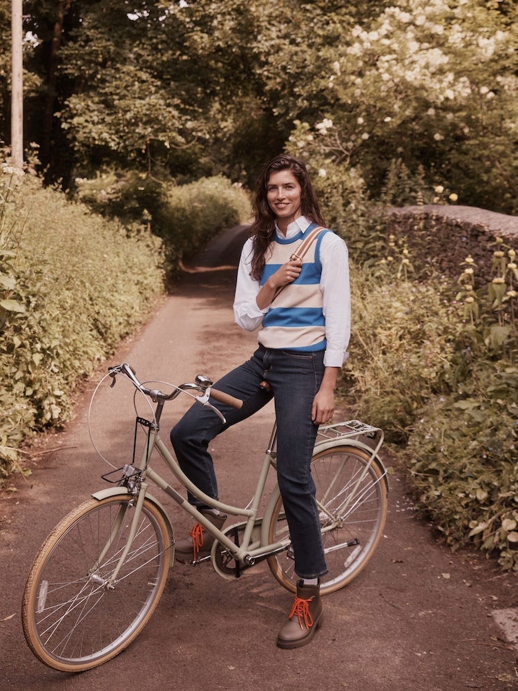 Boden Green Mary Lace-up Wellington Boots - Image 1 of 4