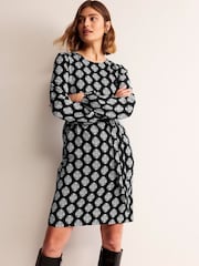 Boden Black/White Violet Jersey Shift Dress - Image 3 of 5