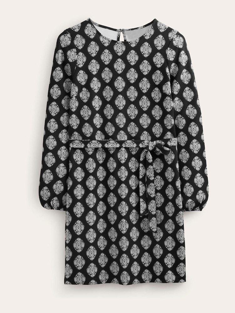 Boden Black/White Violet Jersey Shift Dress - Image 5 of 5