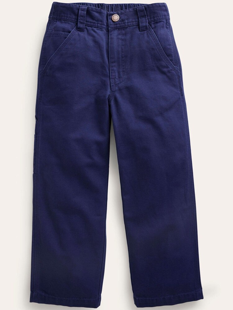 Boden Blue Canvas Camo Trousers - Image 2 of 4 Boden Blue Canvas Camo Trousers - Image 2 of 4