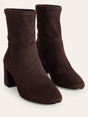 Boden Dark Brown Stretch Ankle Boots - Image 3 of 4