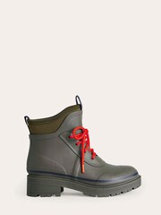 Boden Dark Green Mary Lace-up Wellington Boots - Image 1 of 5
