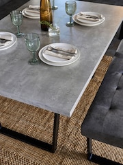 Monza Faux Leather Dark Grey Curtis Left Hand Corner Dining Table and Bench Set - Image 2 of 5