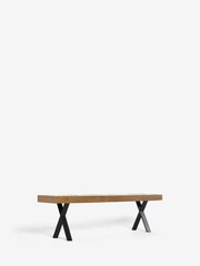 Dark Natural Arizona Pine Dining Bench - Image 3 of 6