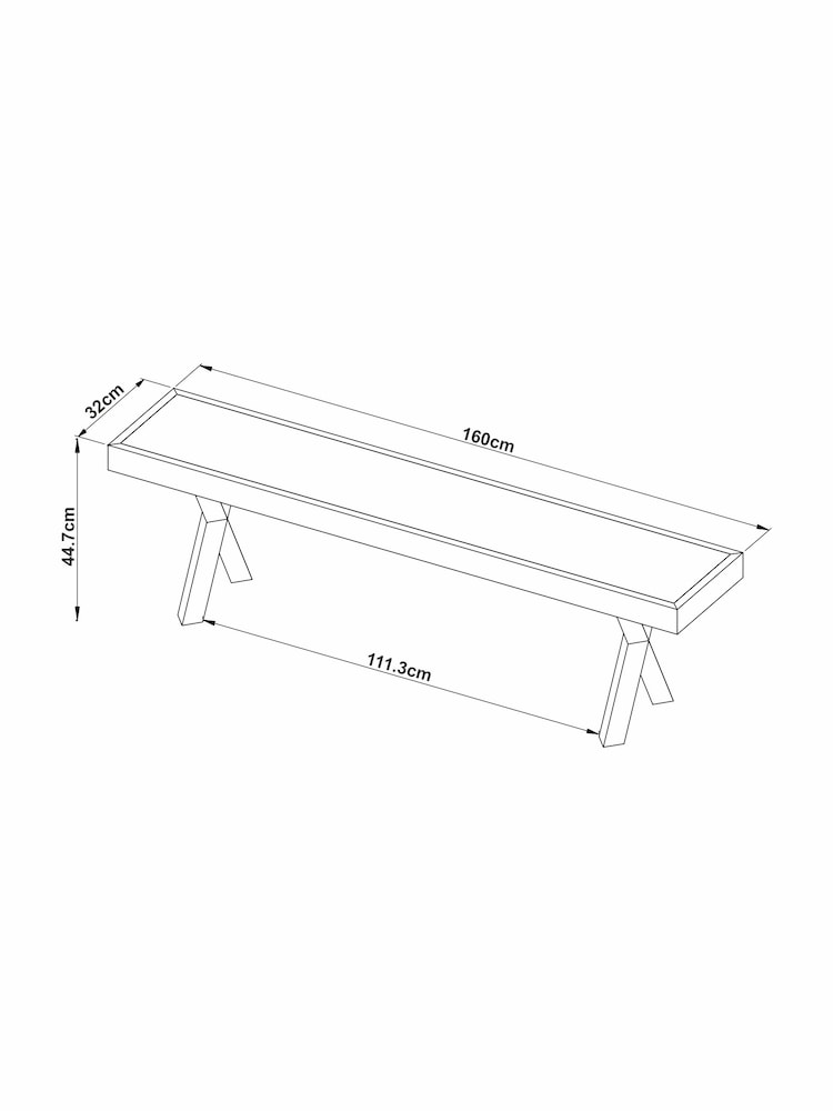 Dark Natural Arizona Pine Dining Bench - Image 6 of 6
