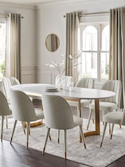 Light Evie Oak Effect 6 to 8 Seater Dining Table - Image 2 of 10