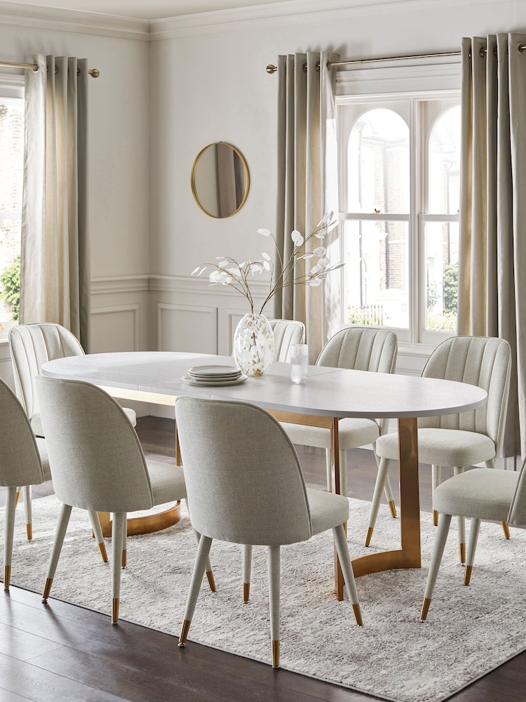 Light Evie Oak Effect 6 to 8 Seater Dining Table - Image 2 of 10