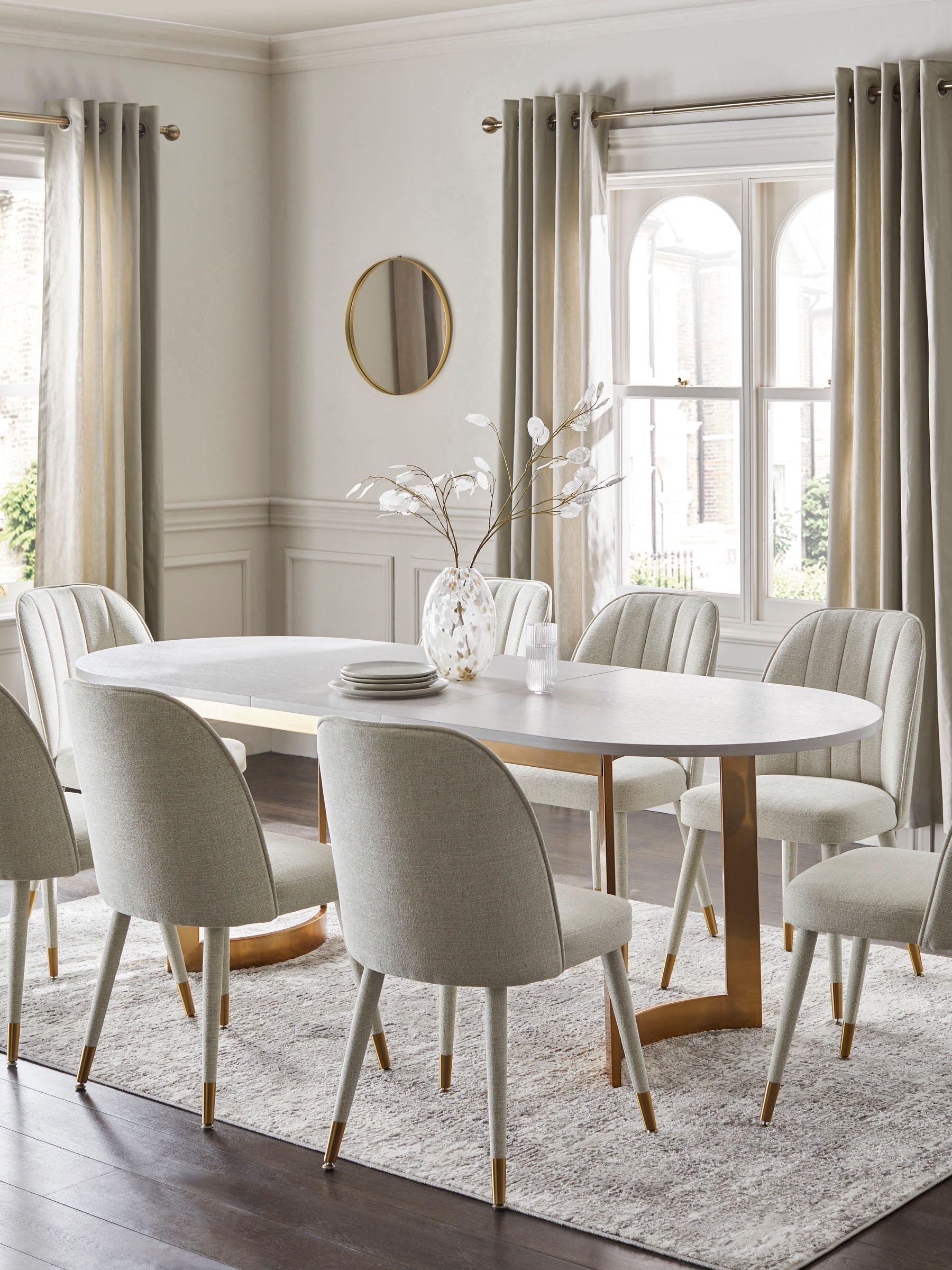 Buy Light Evie Oak Effect 6 to 8 Seater Dining Table from the Next UK online shop