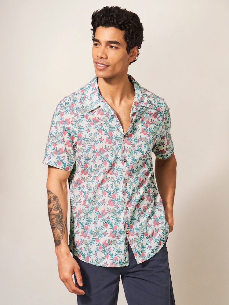 White Stuff White Pomegranate Printed Shirt - Image 1 of 7