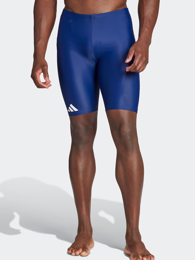 adidas Blue Solid Swim Jammers - Image 1 of 6