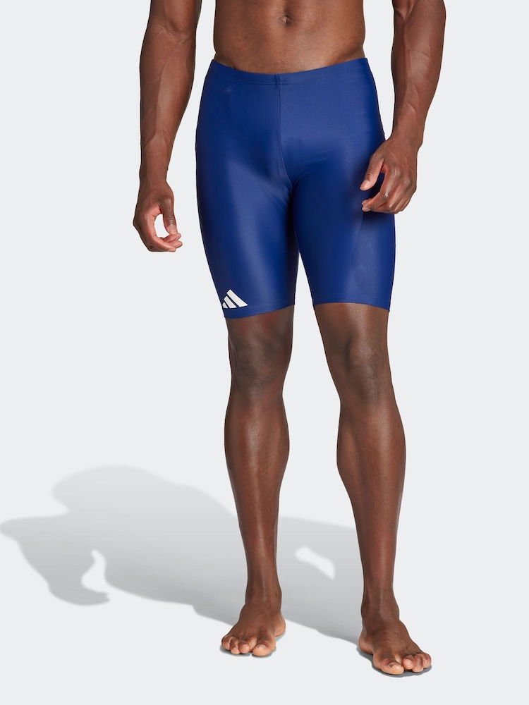 adidas Blue Solid Swim Jammers - Image 2 of 6