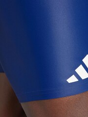 adidas Blue Solid Swim Jammers - Image 3 of 6