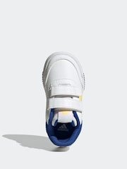 Model albastru/galben - Pantofi sport cu cârlig și buclă adidas White/Pink Tensaur - Imaginea 5 din 8
