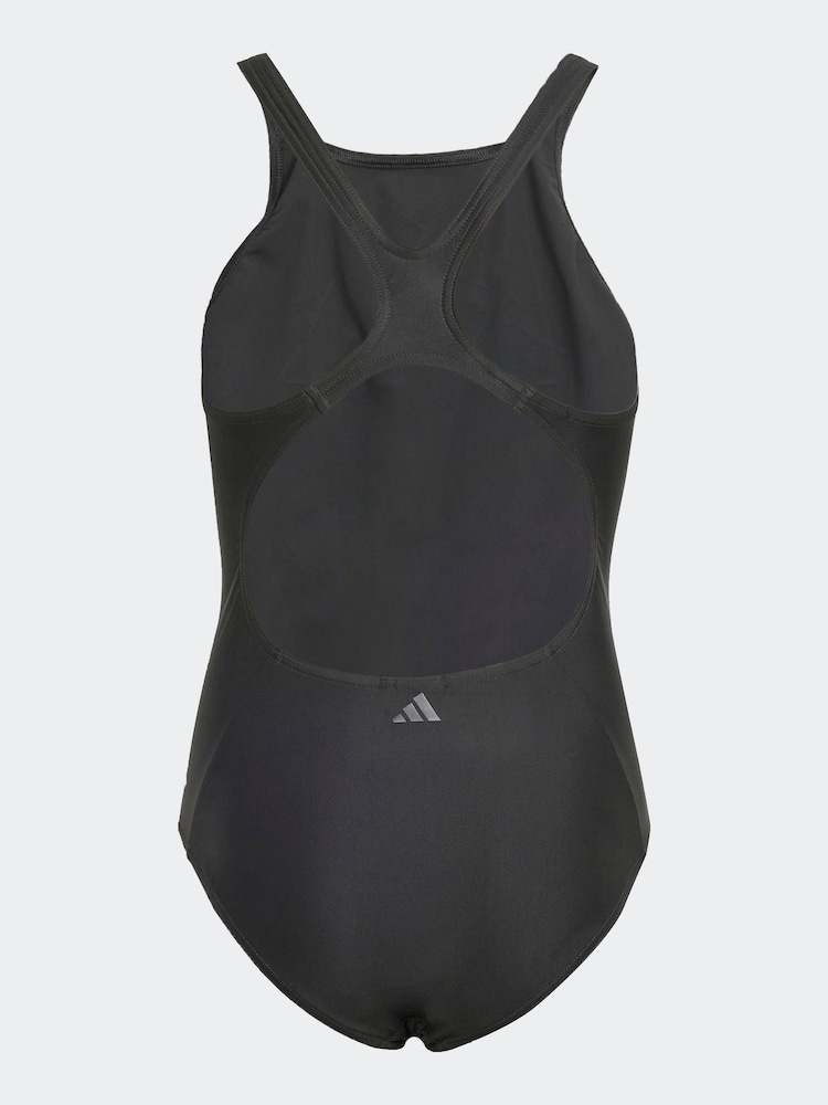 adidas Black Big Kids Bars Swimsuit - Image 2 of 5 adidas Black Big Kids Bars Swimsuit - Image 2 of 5