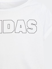 adidas White Kids Sportswear Aeroready Dance Crop T-Shirt - Image 6 of 8