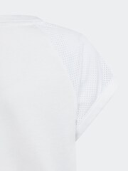 adidas White Kids Sportswear Aeroready Dance Crop T-Shirt - Image 7 of 8