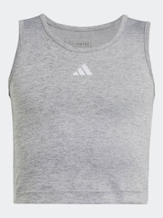 adidas Grey Kids Luxe Crop Top - Image 1 of 5
