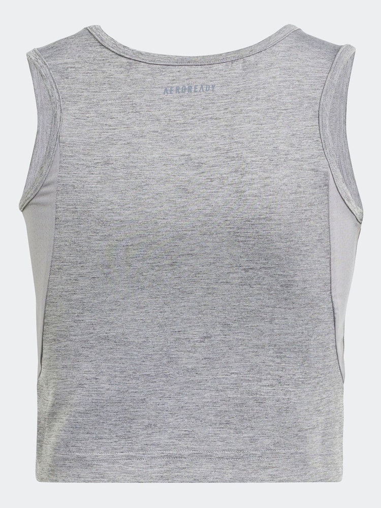 adidas Grey Kids Luxe Crop Top - Image 2 of 5