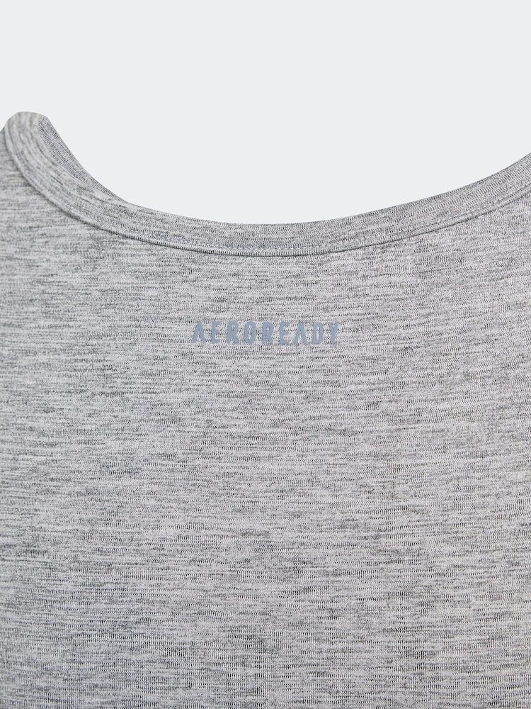 adidas Grey Kids Luxe Crop Top - Image 5 of 5