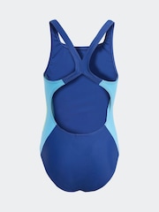 adidas Blue Cut 3 Stripes Swimsuit - Image 2 of 5